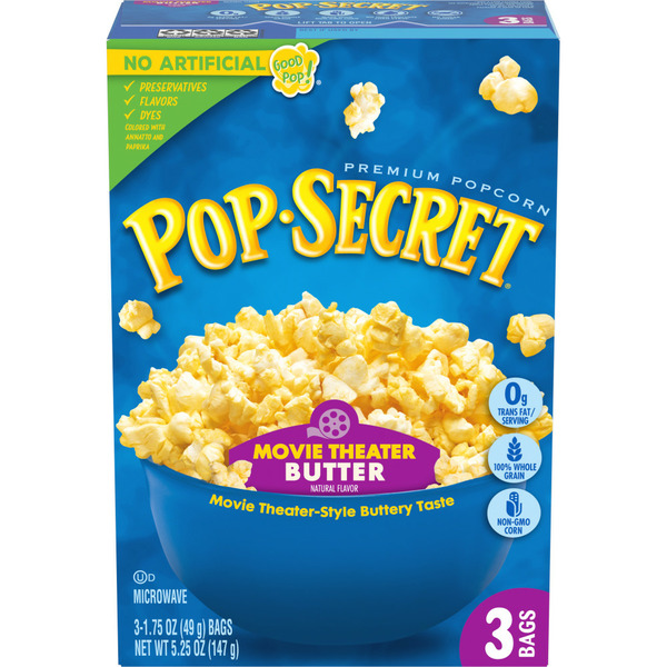 Snacks Pop Secret Movie Theater Butter Microwave Popcorn hero