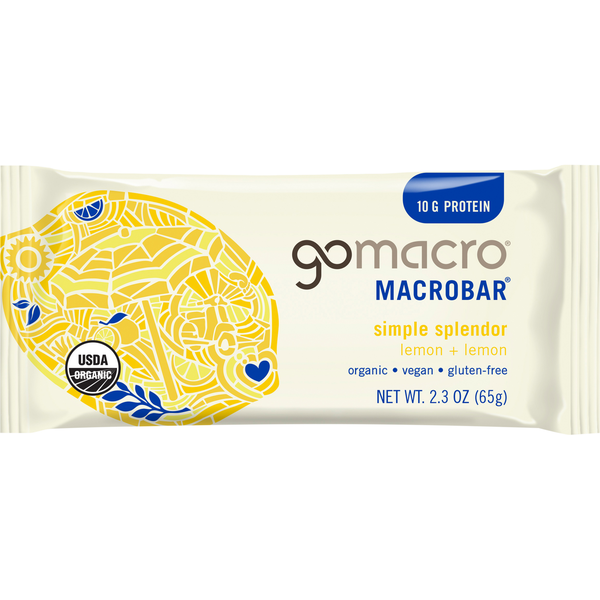 Energy & Granola Bars GoMacro MacroBar, Lemon + Lemon hero