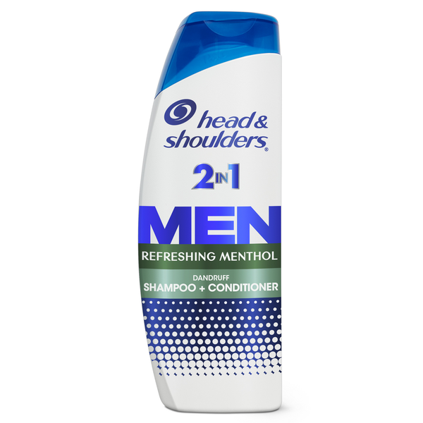 Head & Shoulders Mens 2 in 1 Dandruff Shampoo and Conditioner, Refreshing Menthol hero