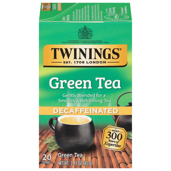 Tea Twinings Green Tea, Decaffeinated, Tea Bags hero