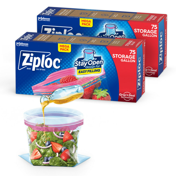 Food Storage Ziploc® Brand Double Zipper Storage Bags hero