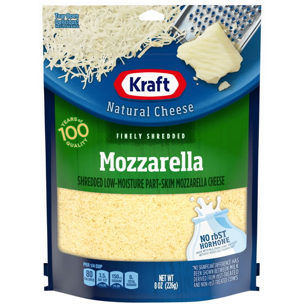 Packaged Cheese Kraft Mozzarella Finely Shredded Cheese hero