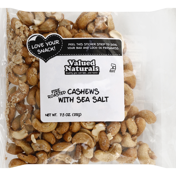 Nuts, Seeds & Dried Fruit Valued Naturals Cashews, Fire Roasted, with Sea Salt hero