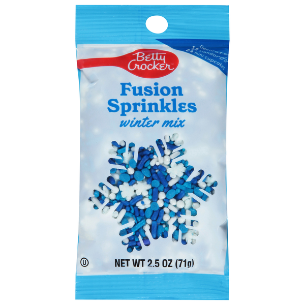 Baking Supplies & Decor Betty Crocker Fusion Sprinkles, Winter Mix hero