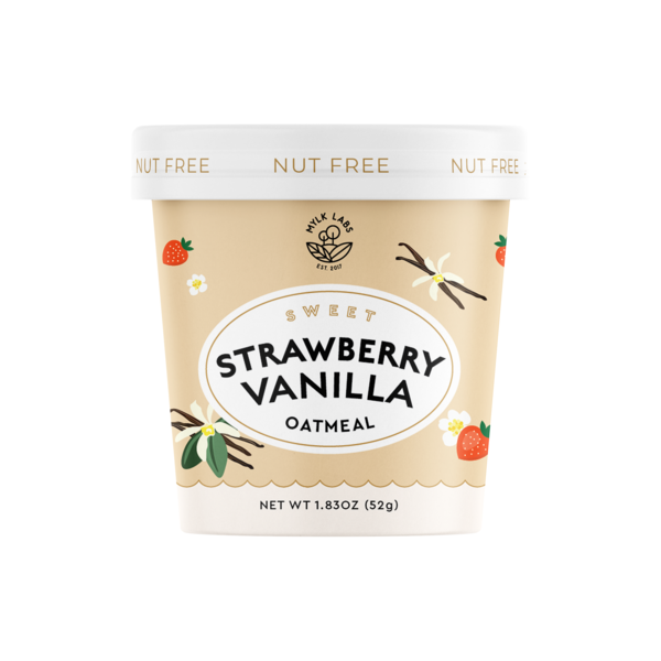 Ice Cream & Ice Mylk Labs Strawberry Vanilla Oatmeal Cup hero