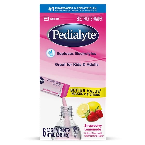 Baby Food & Formula Pedialyte Electrolyte Powder Strawberry Lemonade Powder Powder Packs hero