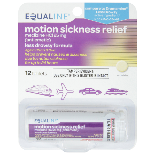 Muscles, Joints & Pain Relief Equaline Motion Sickness Relief, Tablets hero