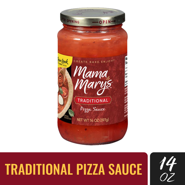 Marinades & Meat Preparation Mama Mary's Traditional Pizza Sauce, 14 OZ Jar hero