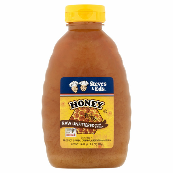 Honeys, Syrups & Nectars Steve's & Ed's Raw Unfiltered With Pollen Honey hero