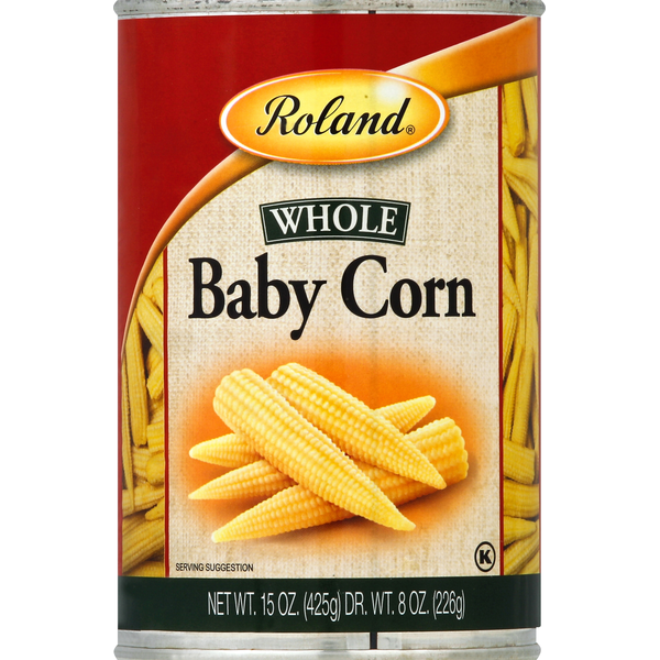 Canned & Jarred Vegetables Roland Foods Corn, Baby, Whole hero