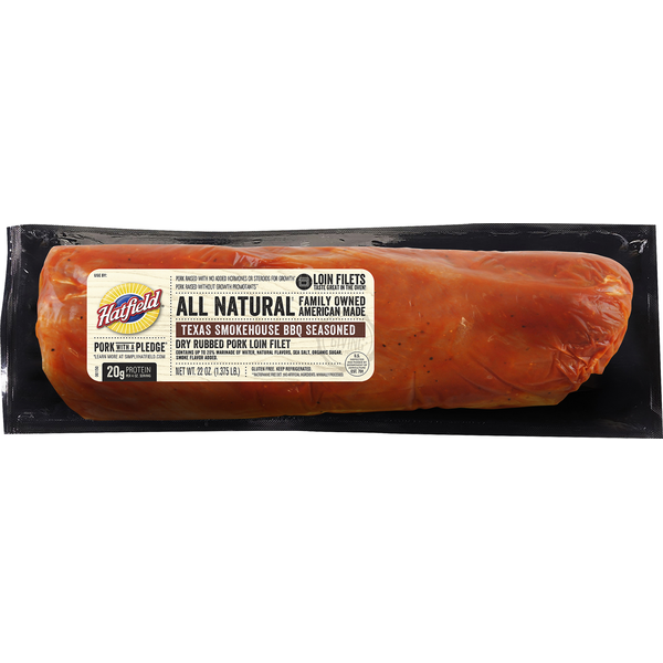 Packaged Meat Hatfield Pork Loin Filet, Texas Smokehouse BBQ Seasoned hero