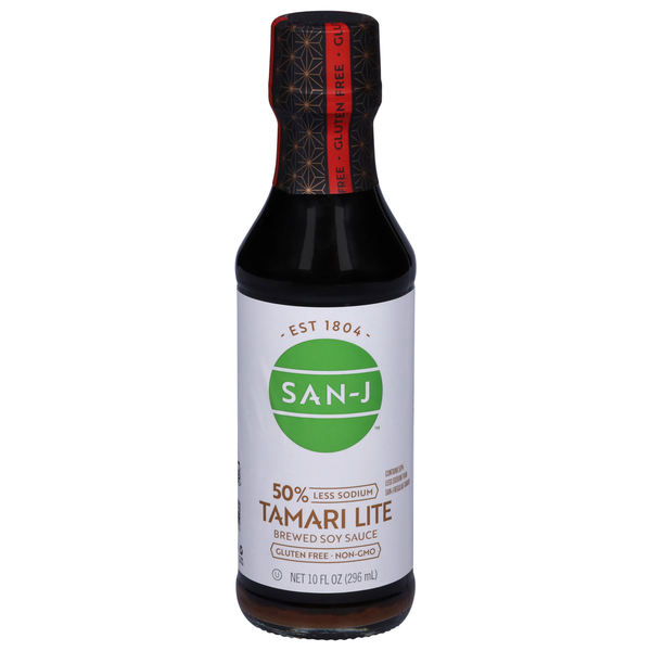 Asian Foods San-J Brewed Soy Sauce, Tamari Lite, 50% Less Sodium hero