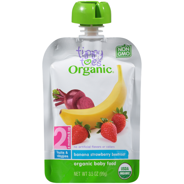 Tippy Toes Banana Strawberry Beetroot Organic Baby Food hero