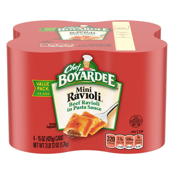 Instant Foods Chef Boyardee Mini Ravioli hero