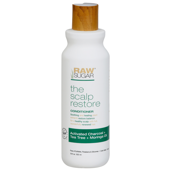 Hair Care Raw Sugar Conditioner, The Scalp Restore, Activated Charcoal + Tea Tree + Moringa Oil, hero