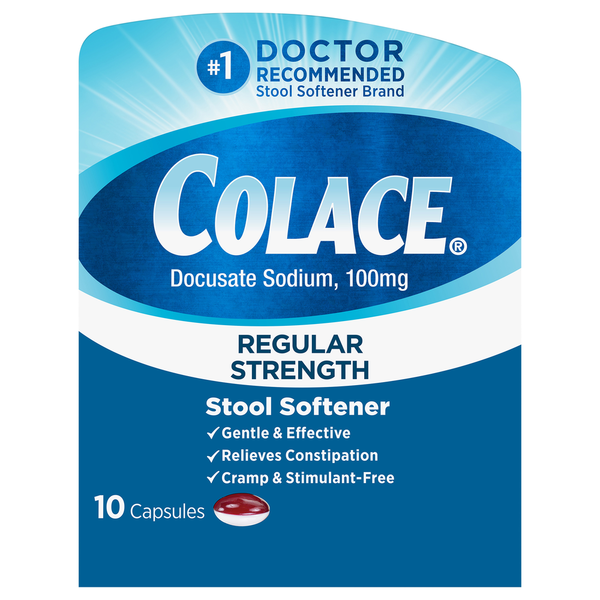 Digestion Colace Stool Softener, Regular Strength, Capsules hero