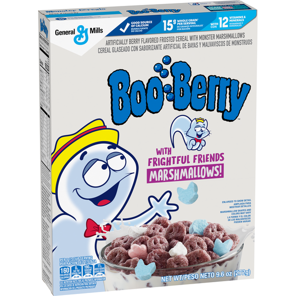 Cereal General Mills Boo Berry with Frightful Friends Marshmallows Halloween Cereal hero