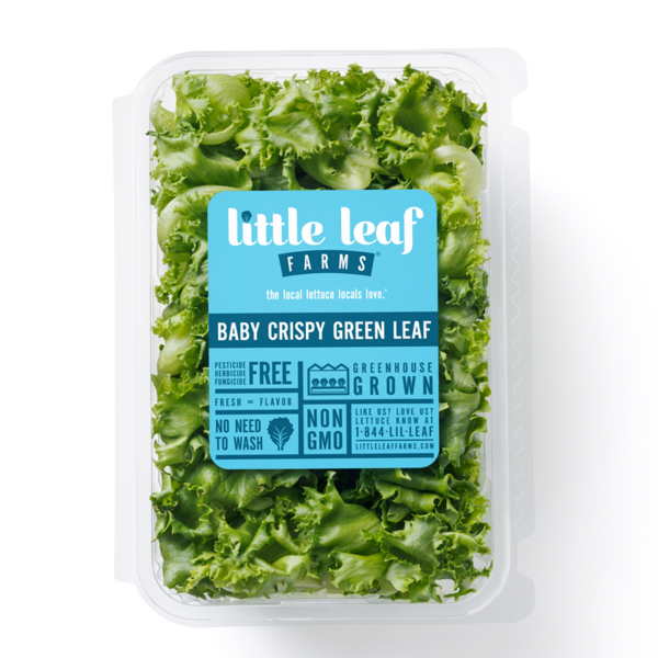 Lettuce, Salad & Leafy Greens Little Leaf Farms Baby Crispy Green Leaf Lettuce hero