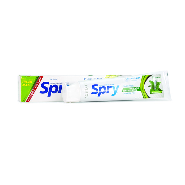 Oral Hygiene Spry Toothpaste Spearmint, EnamelMax, Fluoride Free with Xylitol and Aloe hero