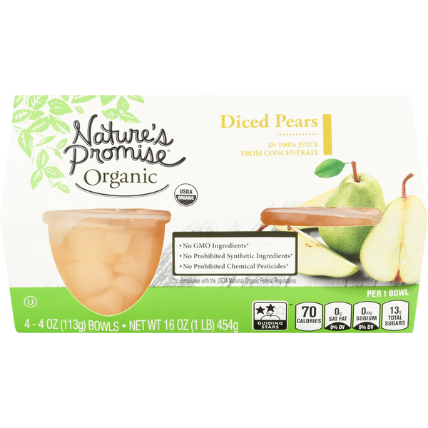 Canned Fruit & Applesauce Nature's Promise Organic Diced Pears hero