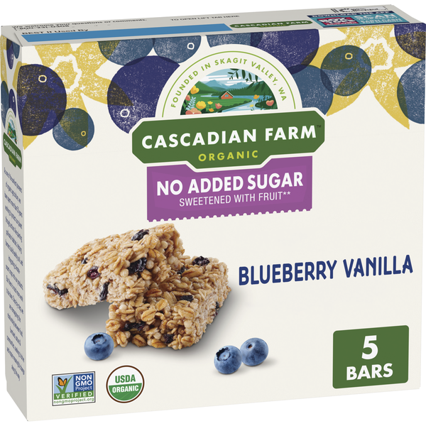 Energy & Granola Bars Cascadian Farm Organic Blueberry Vanilla Chewy Granola Bars hero