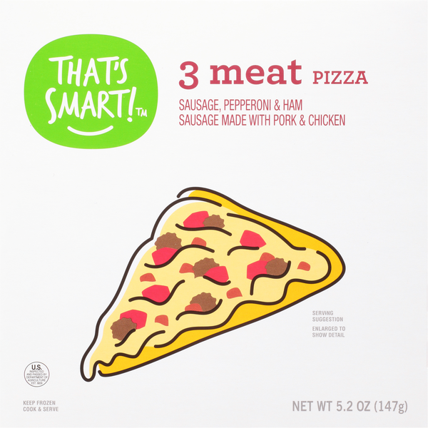 Frozen Pizza That's Smart! Pizza, 3 Meat hero