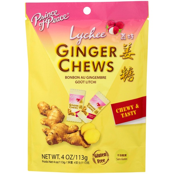 Candy & Chocolate Prince of Peace Ginger Chews, Gluten Free, Lychee hero