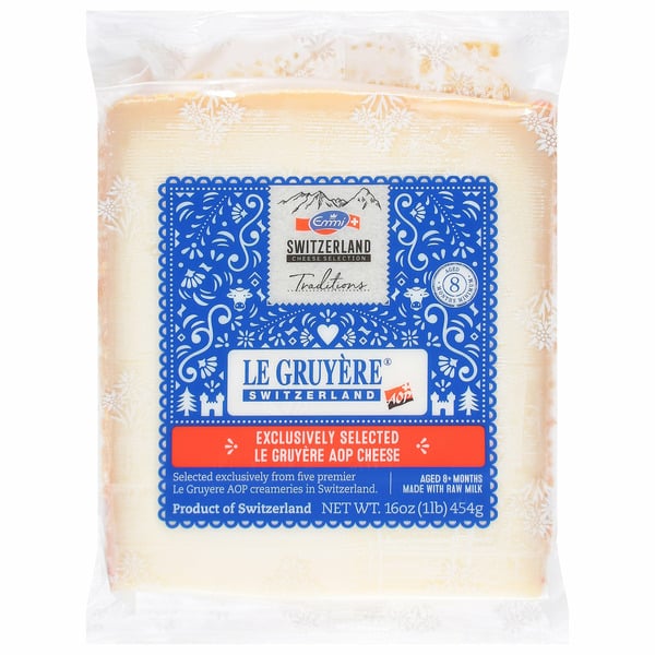 Artisan & Specialty Cheese Emmi Roth Usa Inc Gruyere Cheese, 16 oz hero