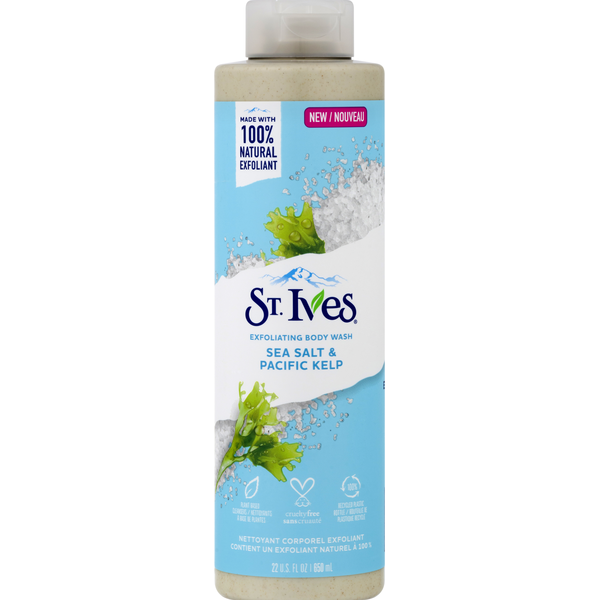 St. Ives Body Wash, Exfoliating, Sea Salt & Pacific Kelp hero