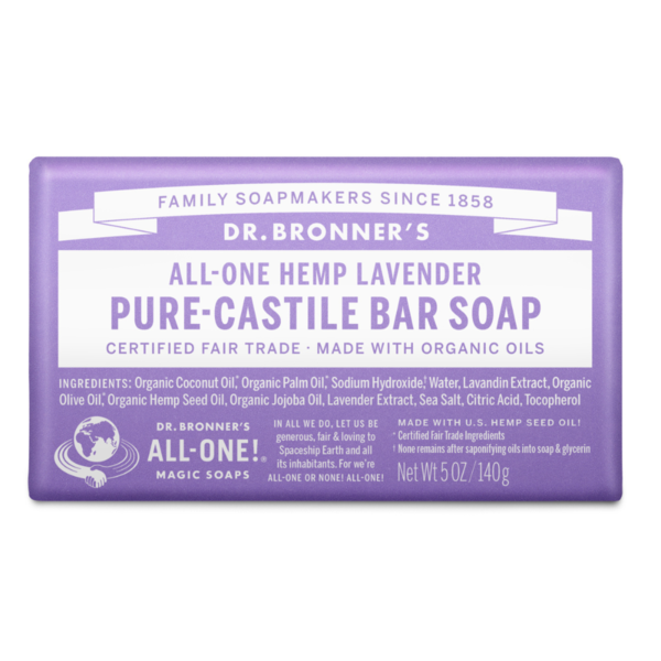 Body Lotion, Soap & Oils Dr. Bronner's Lavender, Pure-Castile Bar Soap hero