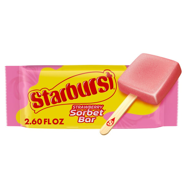 Frozen Foods STARBURST Strawberry Sorbet Ice Cream Bar hero