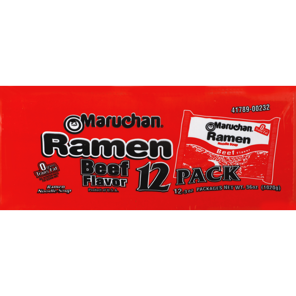 Instant Foods Maruchan Beef Flavor Ramen Noodle Soup hero