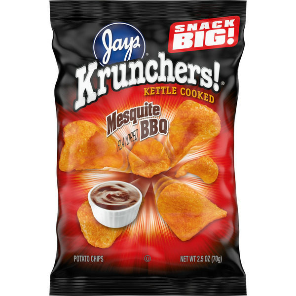 Chips & Pretzels Krunchers! Mesquite BBQ Flavored Potato Chips hero