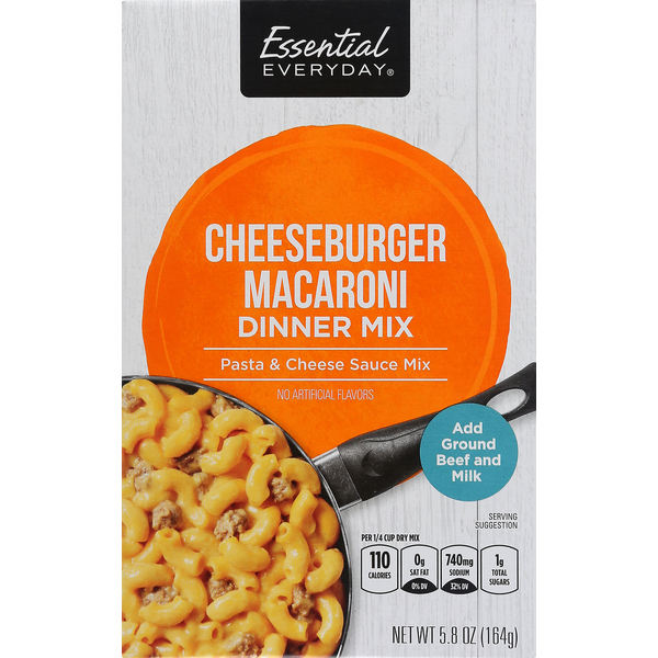 Instant Foods Essential Everyday Dinner Mix, Cheeseburger Macaroni hero