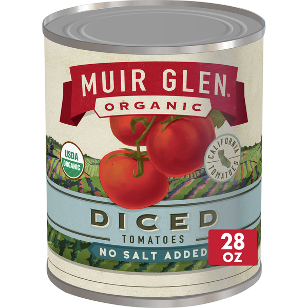 Prepared Meals Muir Glen Organic Diced Tomatoes No Salt Added hero