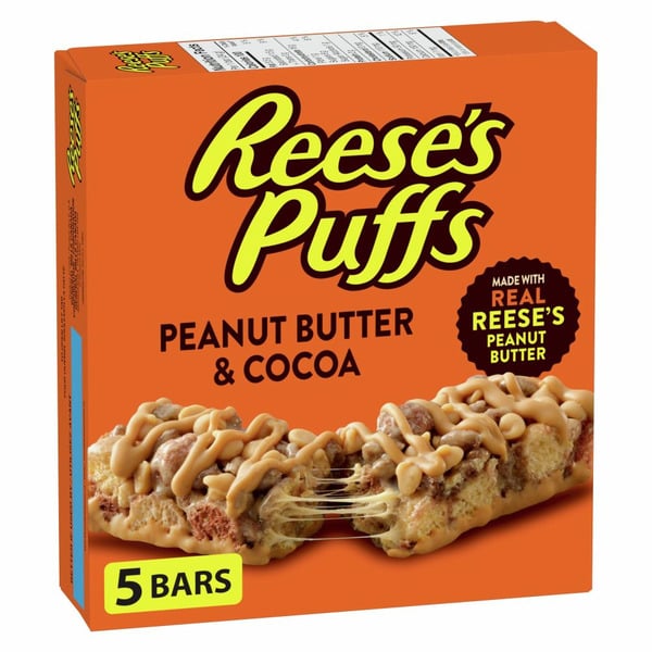 Energy & Granola Bars Reese's Puffs Peanut Butter & Cocoa Flavour Cereal Bars hero