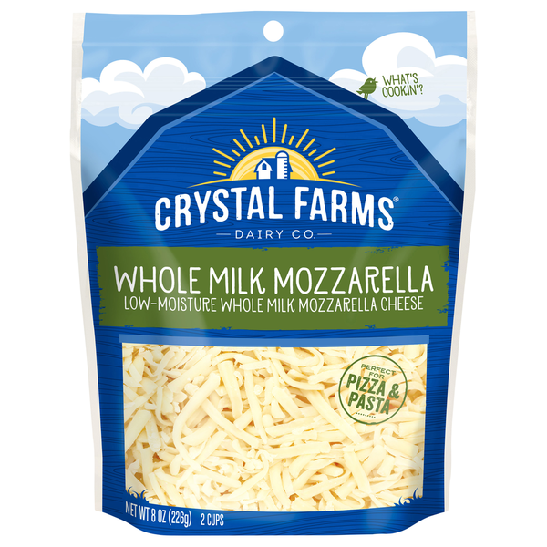 Packaged Cheese Crystal Farms Cheese, Mozzarella, Whole Milk hero