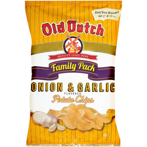 Chips & Pretzels Old Dutch Family Pack Onion & Garlic Potato Chips hero