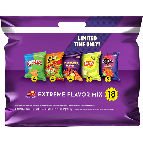 Chips & Pretzels Frito Lay Extreme Flavor Mix Snacks hero