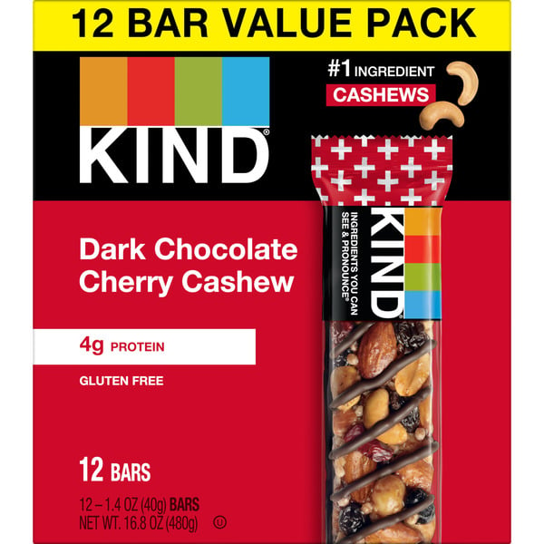 Energy & Granola Bars KIND Dark Chocolate Cherry Cashew hero