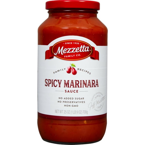 Pasta Sauce Mezzetta Family Recipes Spicy Marinara Sauce hero