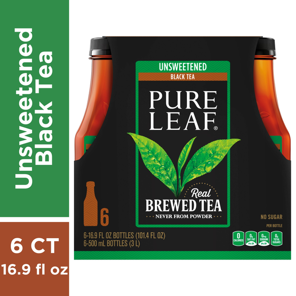 Tea Pure Leaf Iced Tea, Unsweetened Black Tea - Pack hero