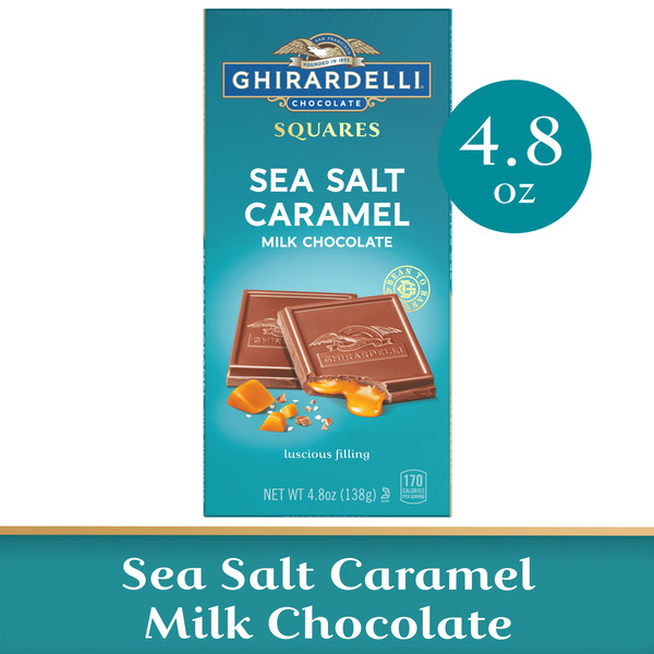 Candy & Chocolate Ghirardelli Sea Salt Caramel Milk Chocolate Squares Bar hero