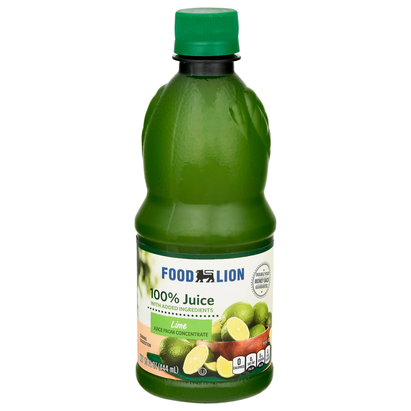 Juice & Nectars Food Lion 100% Juice, Lime hero