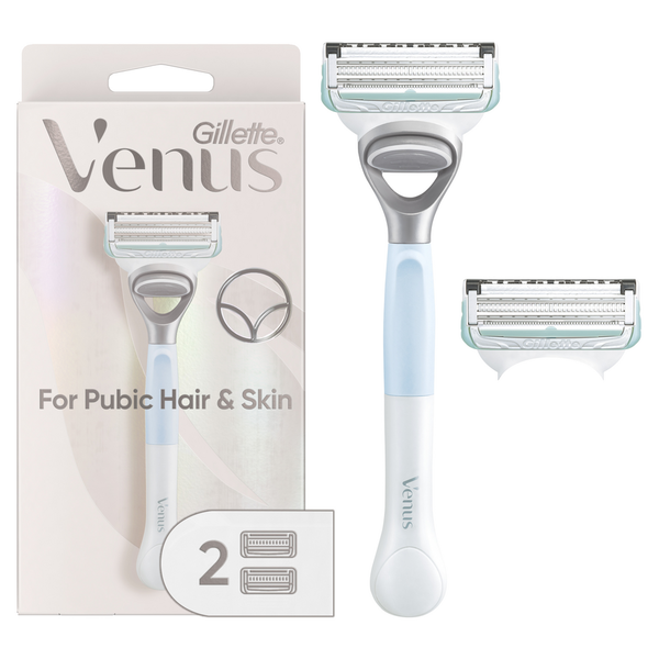 Shave Needs Gillette Venus for Pubic Hair and Skin, Women's Razor Handle + Blade Refills hero