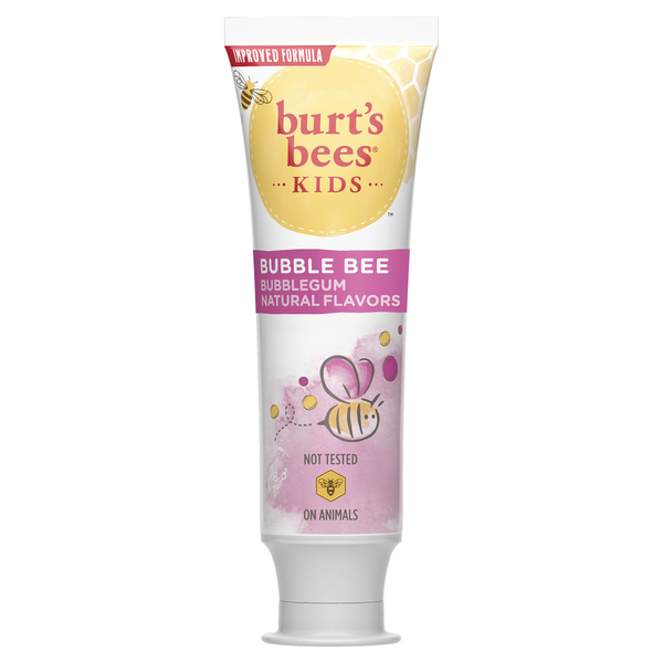 Oral Hygiene Burt's Bees Kids Toothpaste, Natural Flavor, Fluoride Free, Bubble Bee hero