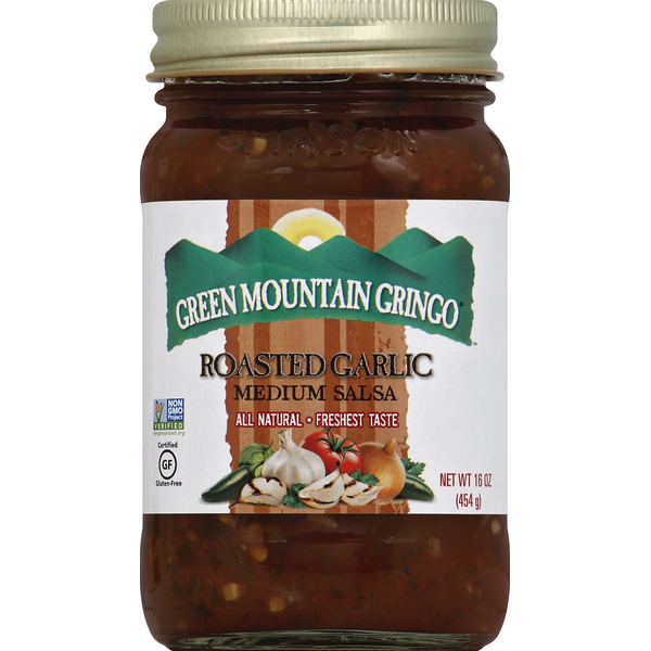 Preserved Dips & Spreads Green Mountain Nantucket Blend Salsa, Roasted Garlic, Medium hero