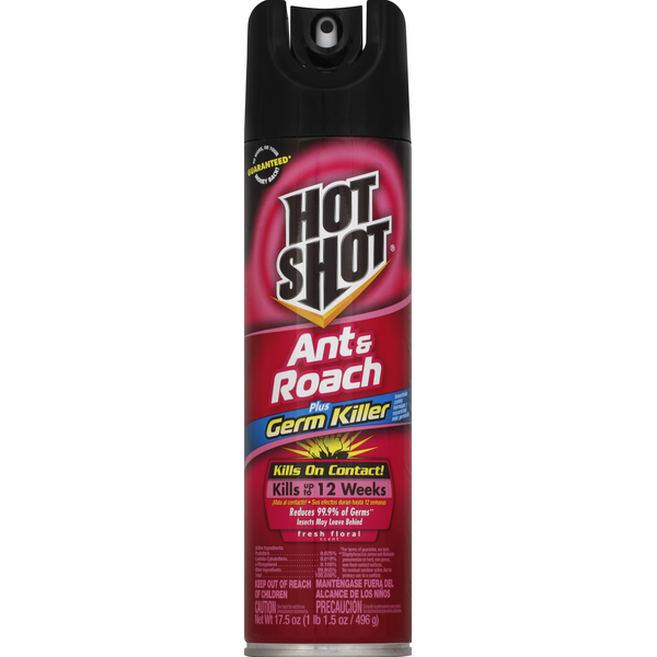 More Household Hot Shot Ant & Roach, Plus Germ Killer, Fresh Floral Scent hero