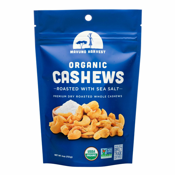 Nuts, Seeds & Dried Fruit Mavuno Harvest Organic Roasted Cashews with Sea Salt hero