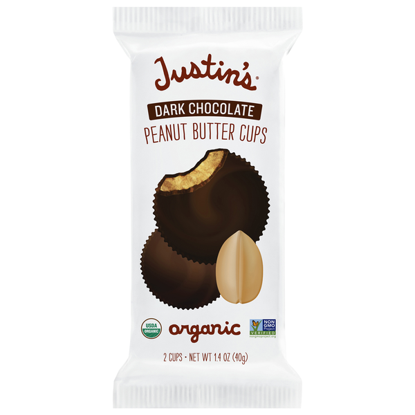 Candy & Chocolate Justin's Organic Dark Chocolate Peanut Butter Cups hero